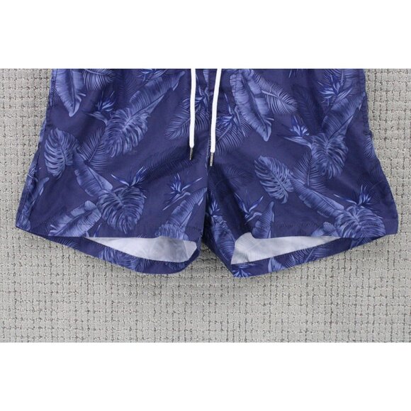 Jack & Jones Board Shorts Mens Navy Blue Floral Pattern Drawstring Surfing Large - Picture 3 of 8